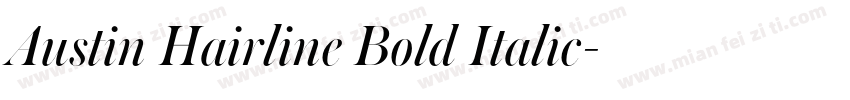Austin Hairline Bold Italic字体转换